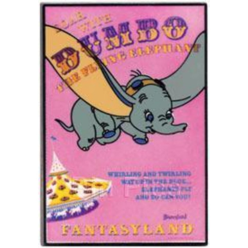 Dumbo Poster Disney Pin 36353 DLR Framed Attraction Flying Elephant Soar LE 1500